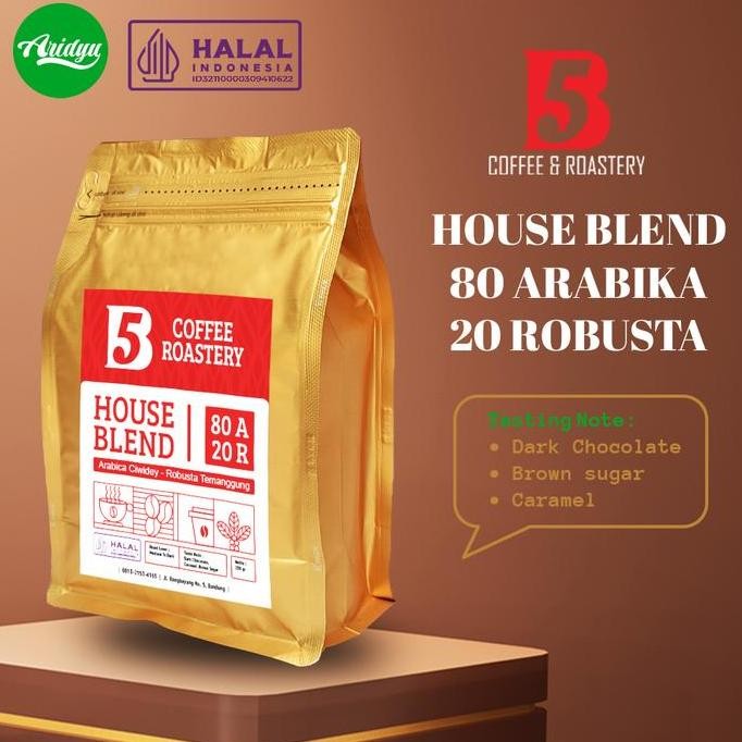 

+%+%+%] Kopi House Blend 80% Arabika 20% Robusta - 250gr - Med To Dark Roast
