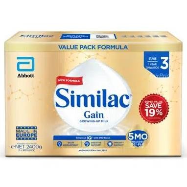 

Susu Singapore Abbott Similac Gain Kid Pre-School Milk Stage 3 (6 x 400g)