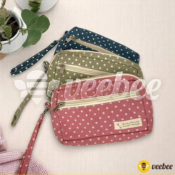 

Silahkan Order] Tempat Pensil Polkadot Kanvas | Dompet Kosmetik | Dompet Koin Besar