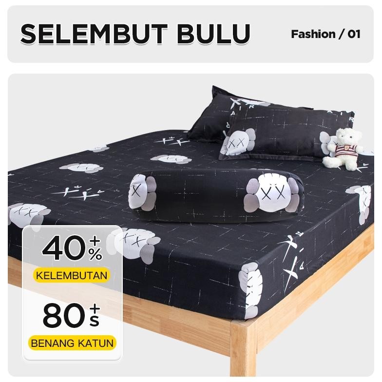 Orange Sprei Set 120X200 160X200 180X200 Tinggi Sprei 25cm estetik sprei dewasaperlengkapan rumah