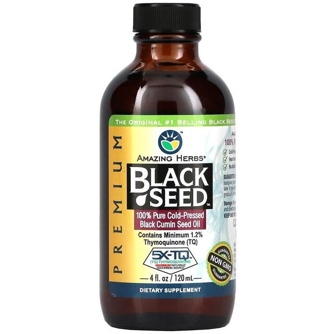 

Amazing Herbs 100% Pure Cold-Pressed Black Cumin Seed Oil 120ml