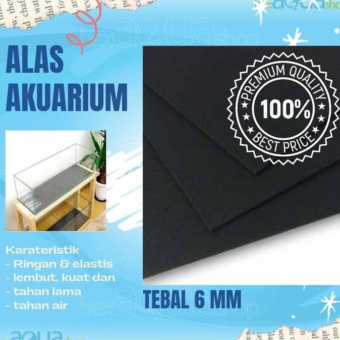 ALAS TATAKAN BUSA ATI 6MM UNTUK AKUARIUM / SPON AQUARIUM / KARET ANTI SLIP