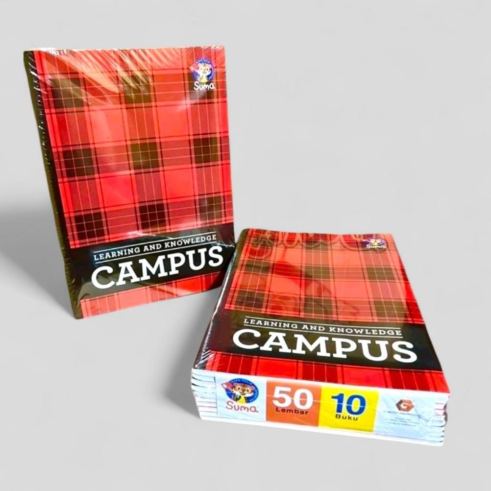 

Buku Tulis Campus Suma Alpha 1 Pack (10 Buku) 50 Lembar / Buku Tulis Campus / Buku Tulis Sekolah