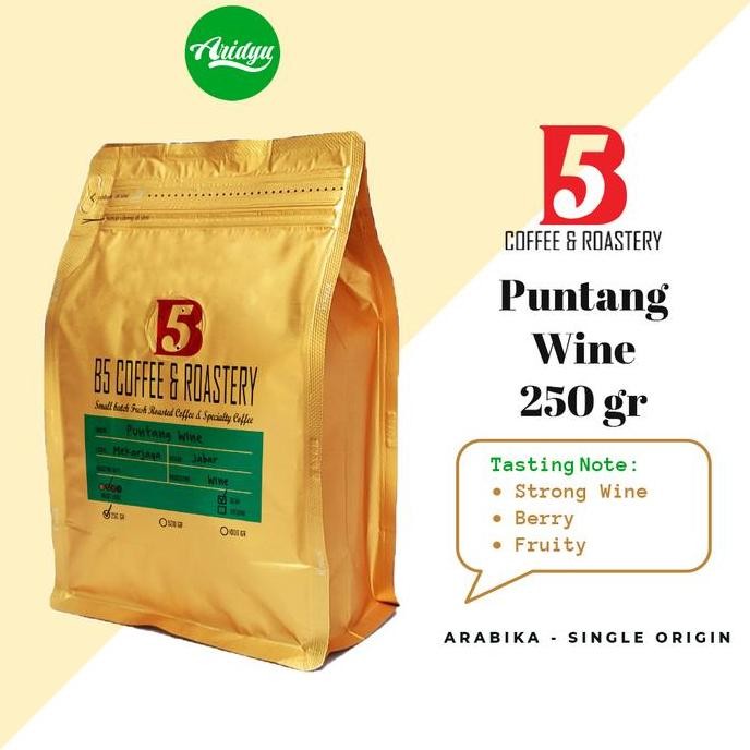 

monggo] Kopi Arabika | Puntang Wine | Medium Roast 250 gr | B5 Coffee