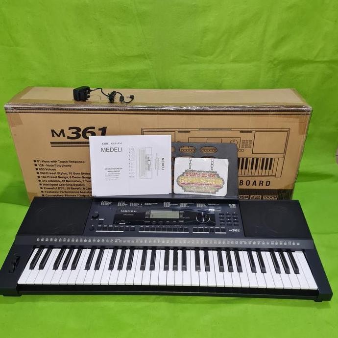 baru Medeli M361 61-keys Keyboard Medeli M-361 Paket