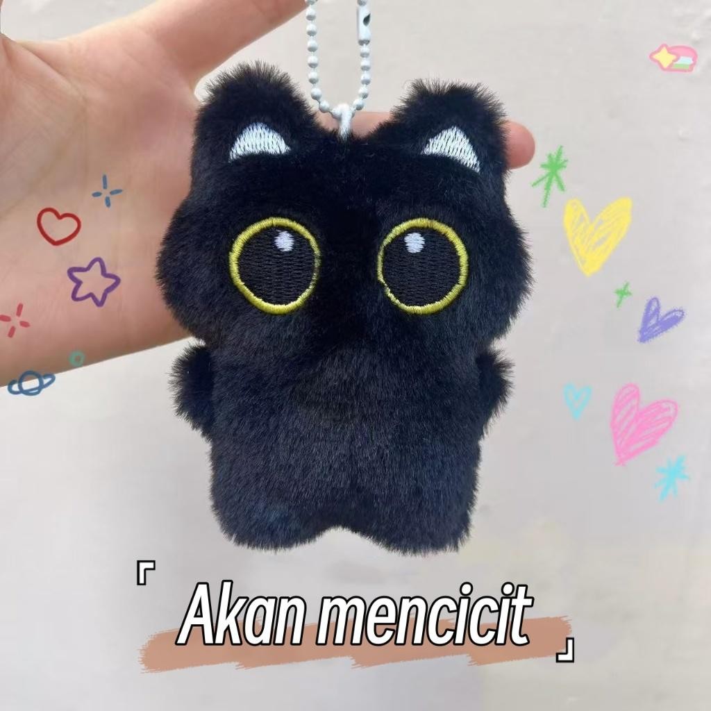 Liontin Ransel Yang Lucu/Gantungan Kunci Boneka Kucing Fluffy Bunyi Lucu/Gantungan Kunci Boneka /Gan