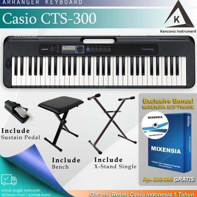 baru Keyboard Casio CTS300 / CT-S300 / CTS 300 Garansi Resmi