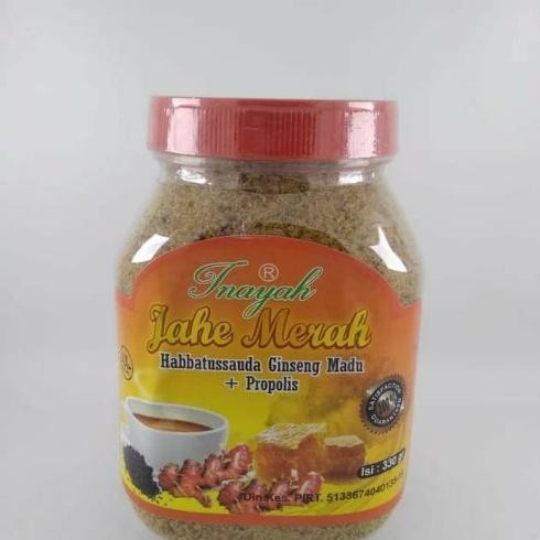 

FM Jahe Merah Inayah | Jahe Instan Inayah Plus Habbatussauda Ginseng Madu Propolis | 330gr Toples