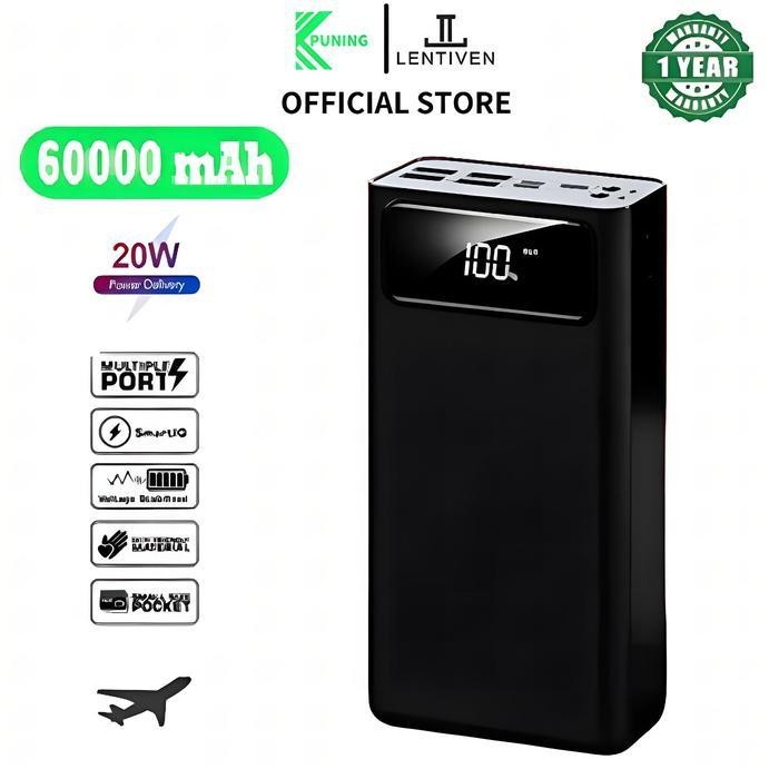 Puning Lentiven Power Bank 60000Mah Powerbank Baterai