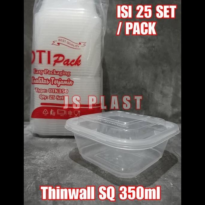 (ISI 25SET) THINWALL KOTAK 350ML MICROWAVE OVEN SAFE / THINWALL SQUARE