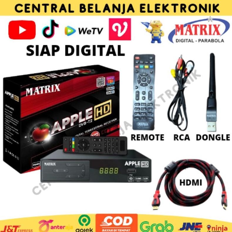 NEW SET TOP BOX STB RECEIVER TV DIGITAL DVBT2 APPLE MERAH APPLE KUNING | MATRIX ADVANCE HINOMARU [te