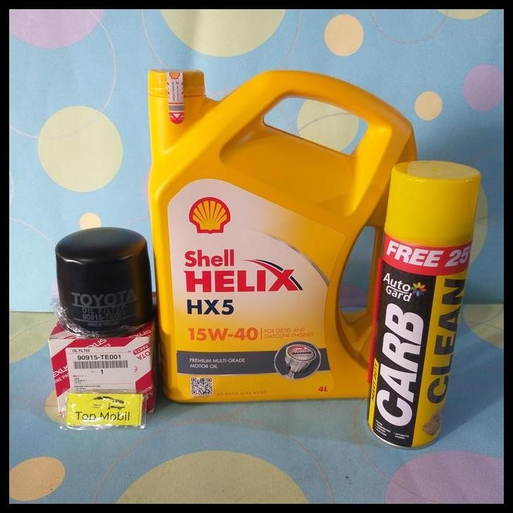 TERMURAH PAKET OLI SHELL HX5 15W-40 KIJANG 4K 5K 7K COROLLA KE 20 30 70 DX (3)