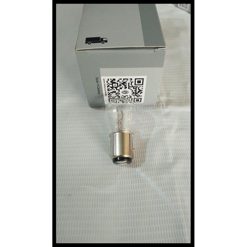 TERMURAH LAMPU BOHLAM BESAR MUNDUR MOBIL TRUK 24V KAKI 2 HELLA P21/5W 