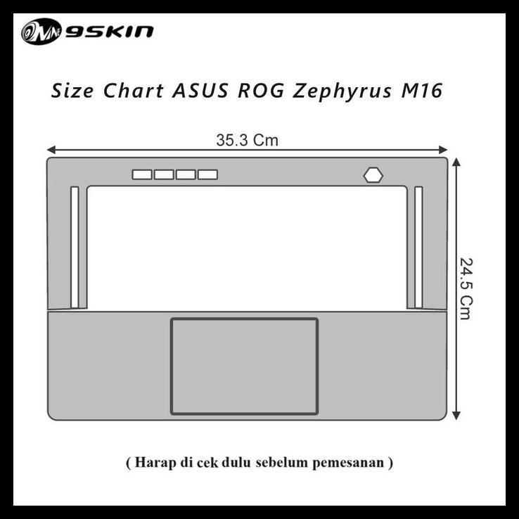 BEST DEAL GARSKIN ASUS ROG ZEPHYRUS M16 3M BLACK DOFF INSIDE 