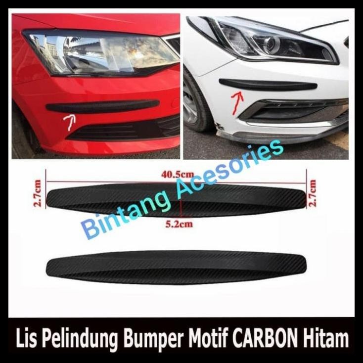 DISKON LIS PELINDUNG BUMPER GUARD MOBIL VIOS GEN 2 MOTIF CARBON HITAM 