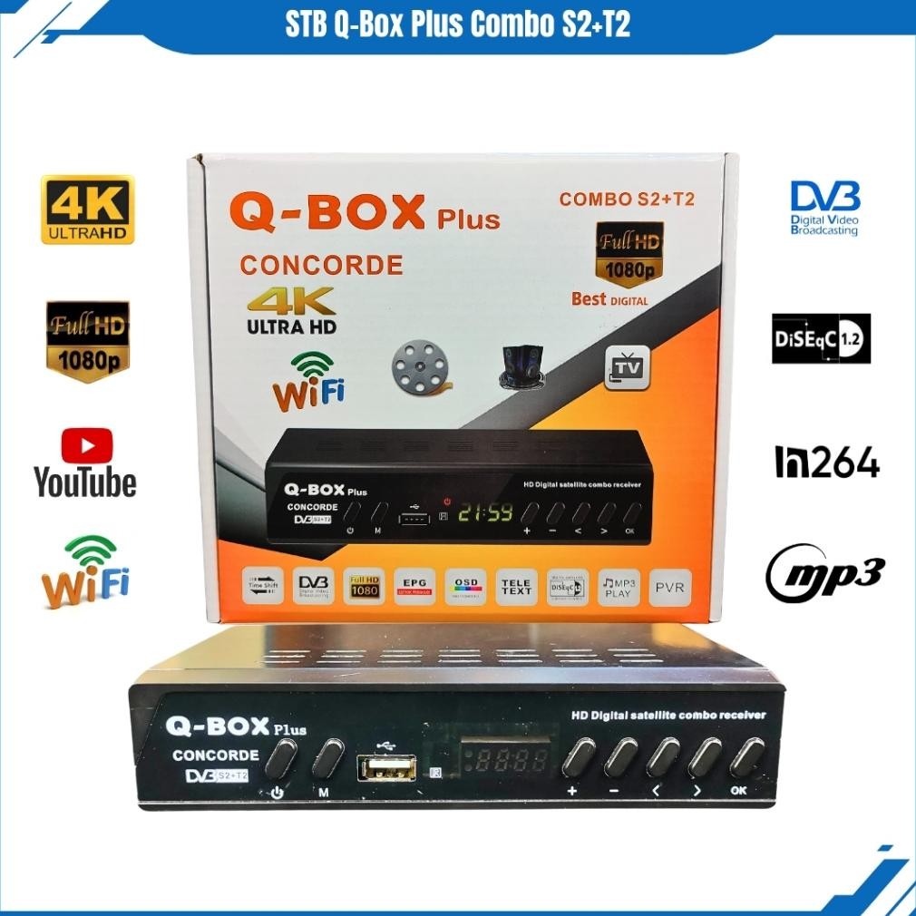 NEW SET TOP BOX Digital Combo DVB S2 + T2 Wifi STB Antena Super HD Support Antena Digital Dan Parabo