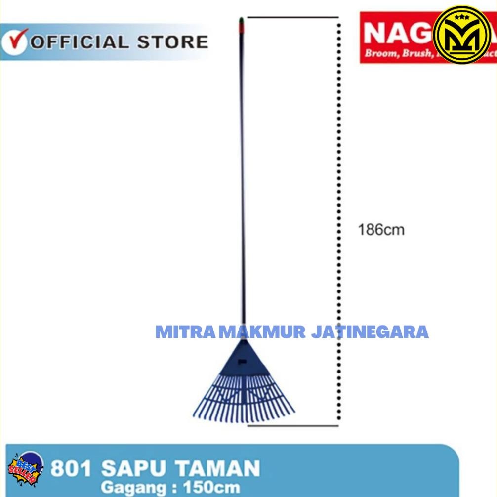 801 Nagoya Sapu Taman 150Cm Sapu Pembersih Daun Taman Sapu Pantai Sapu Pasir Plastik Baru