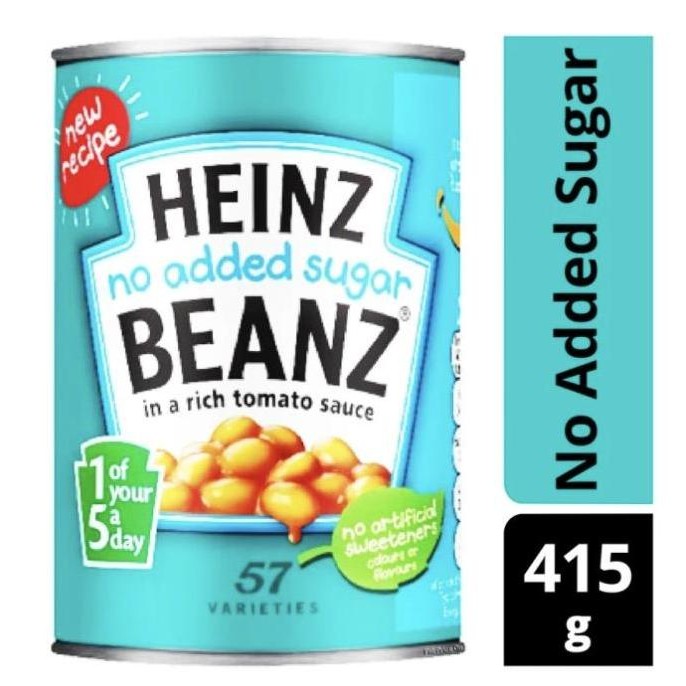

Heinz Baked Beans in Tomato Sauce No Sugar Added 415g