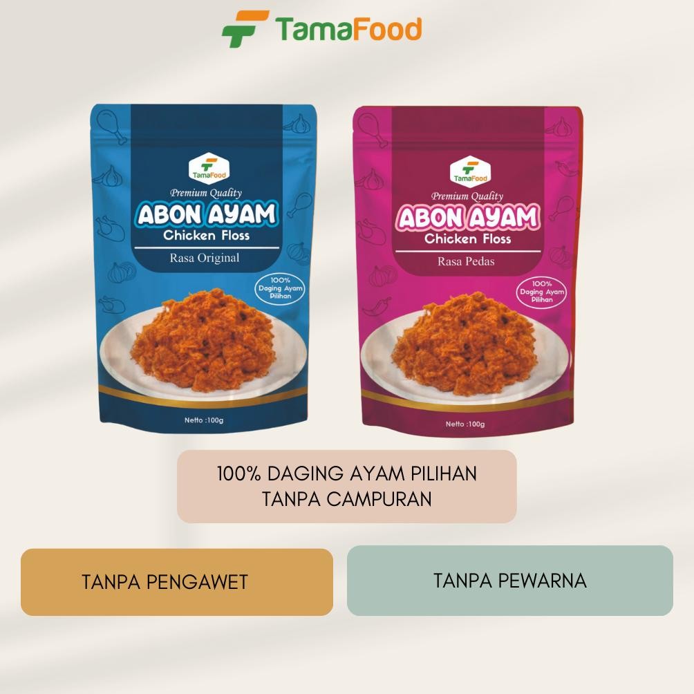 

Bisa Cod Tamafood - Abon Ayam Rasa Original / Pedas 100Gram Ac-54