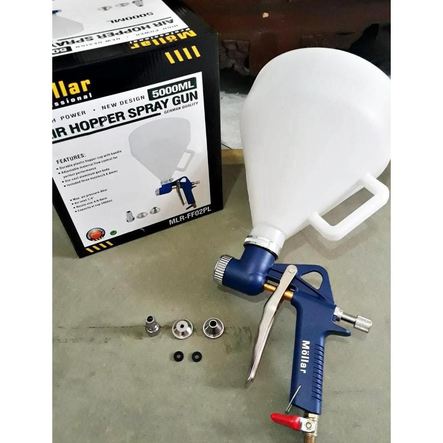 Mollar Hopper Gun - Spray Gun Texture Alat Semprot Cat Tekstur Vircan