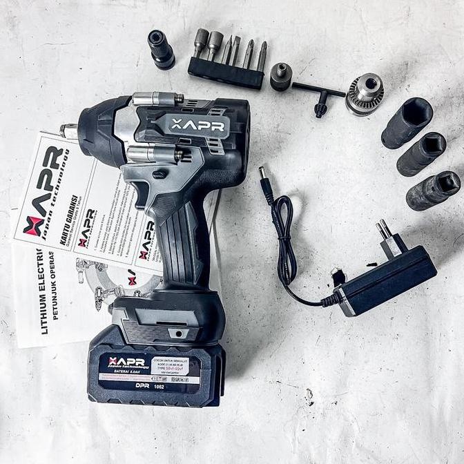 Apr Raja Bor Impact Wrench Jumbo 1/2Inch 1800Nm Ap78+ Plus BateraiUpgrade10Cell Garansi Resmi Drill 