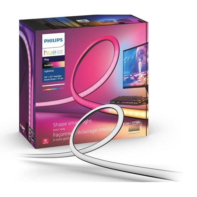 

Philips Hue White and Color Ambiance Gradient PC LED Lightstrip for 24'' to 27'' Monitors Requires Hue Hub