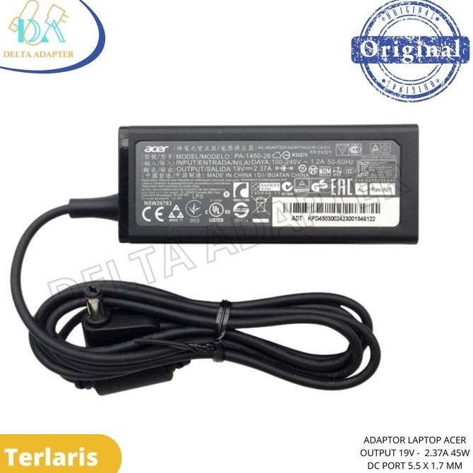 Adaptor Charger Acer Model A13-045N2A 19V 2.37A 45W ASLI Original BARU