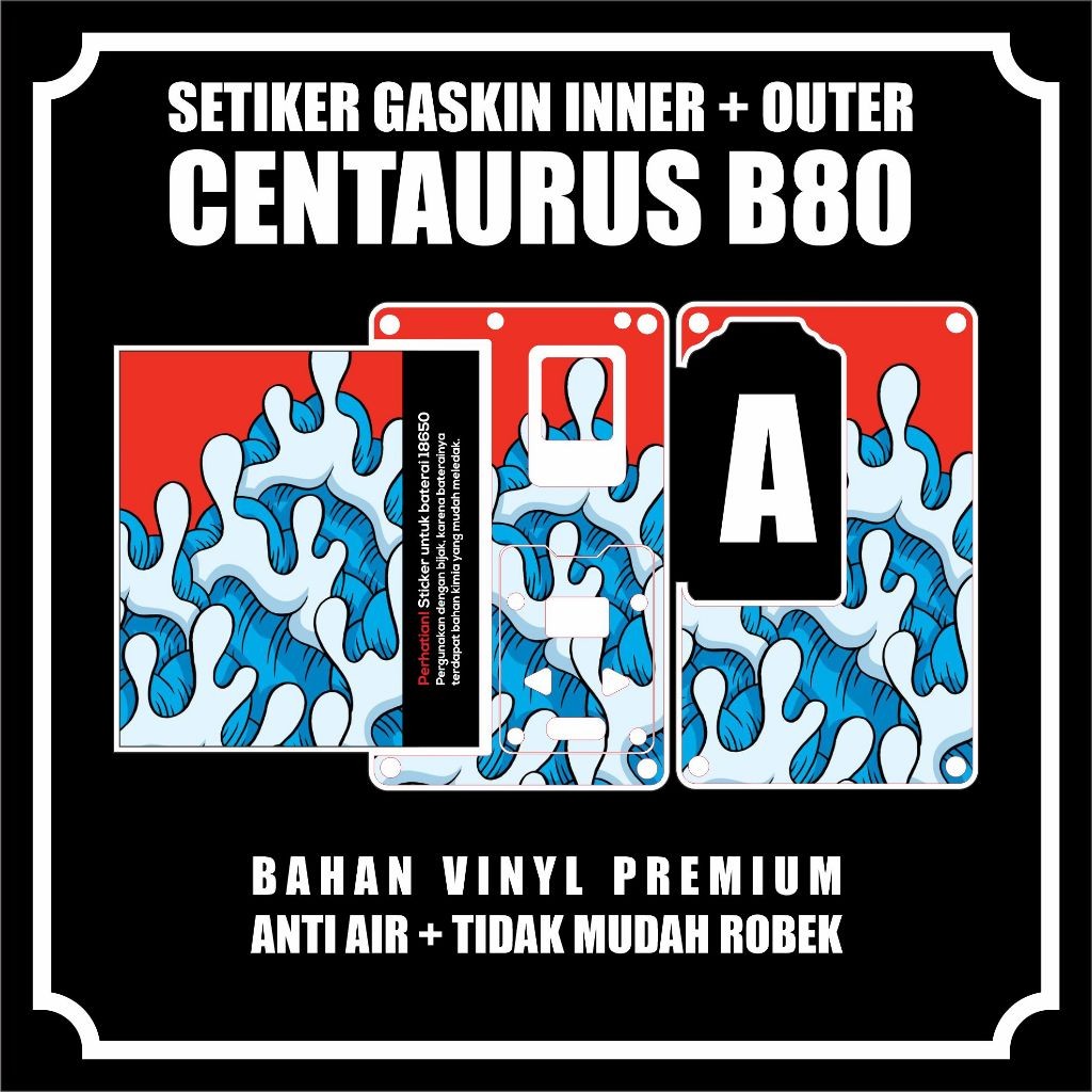 

*2Piece* Stiker Label Centa B80 A Garskin Stiker Casing Custom Bebas Dan Bayar Ditempat