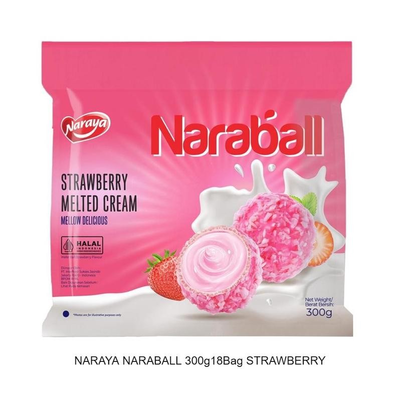 

Kuke Naraya Naraball 300G Biscuit Ball Melted Cream Choco Ball Wafer Ball Rasa Vanilla Coklat Strawbery Ku-143
