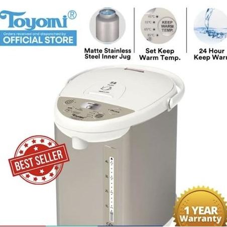 

Toyomi Airpot Electric Micro Com 5.0L Water Dispenser EPA 6650