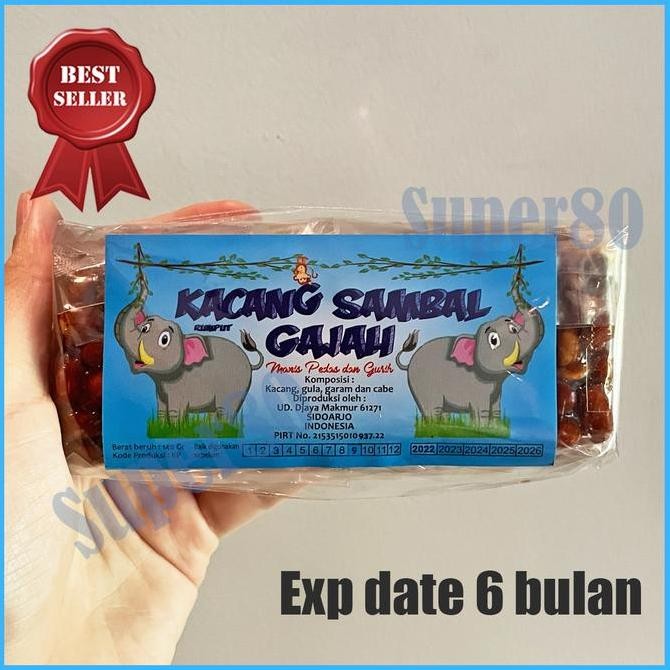 

Kacang Sambal Cap Gajah Ori Original Asli Bumbu Manis Pedas Gurih Cemilan Snack Makanan Ringan