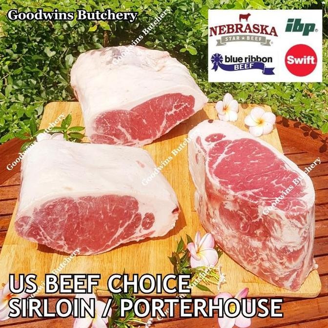 

Us Beef Sirloin Choice Frozen Small Roast Cuts Usda Swift Ibp Blueribbon Nebraska Daging Sapi Has Luar Striploin New York Strip