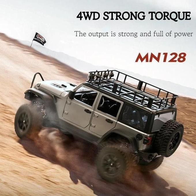 MN128 MN-128 rc crawler JEEP RUBICON WRANGLER RTR 4WD full propo car Remote Control murah