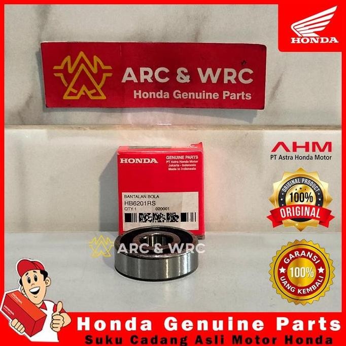 Bearing Laher Klahar Roda Depan 6201 Semua Tipe Motor Honda/ Supra X 125/ Revo 110/ Tiger Revo // HB