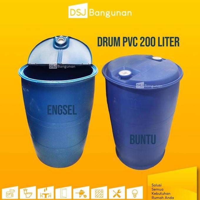 Drum Plastik PVC Biru Tong Air