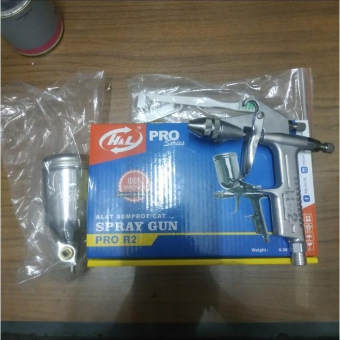 Spray Gun H&L Pro R2 Tabung Atas Spraygun Cat Paint Air Brush Hl Original Dan Terpercaya
