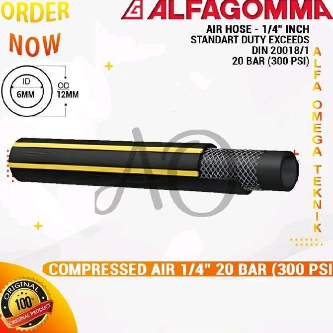 Selang kompresor angin Alfagomma 185AA 1/4" 20Bar (300Psi) terlaris