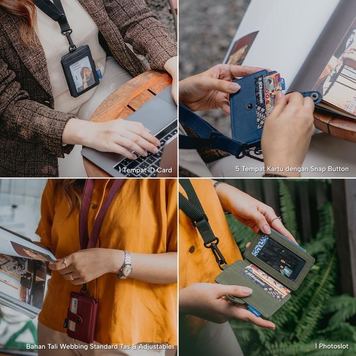 

Wallts Pebble - Lanyard Name Tag Id Card Kantor Unisex Pria Wanita Dompet Kartu Cowok