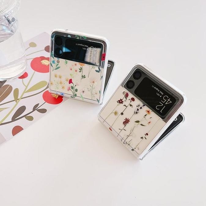 Ready Flower Clear Case Casing Samsung Z Flip 3 5G Z Flip3 Zflip Lucu