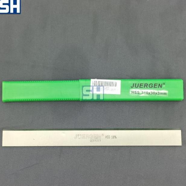 Planer Knife Juergen Hss-18% Uk. 310X30X3Mm (Green Pvc Box) 2Pcs/Box