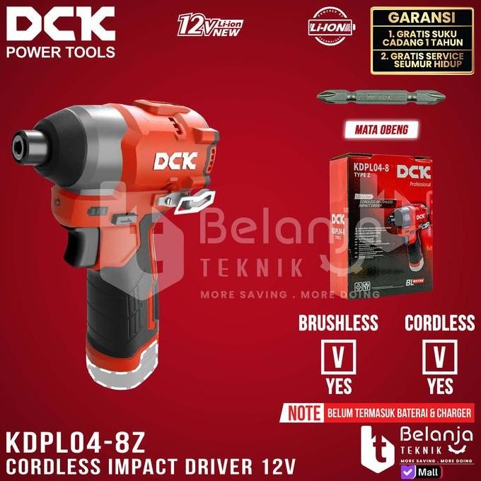 Dck Brushless Impact Driver Cordless 12V Kdpl04-8Ek Bor Obeng Kdpl 04