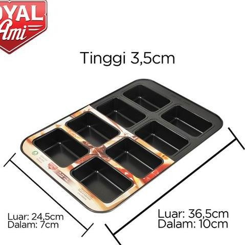 Loyang Cetakan Kue Pound Cake Royal Ami 8 Petite Loaf Pan