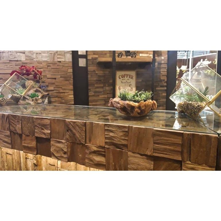 DINDING KAYU / DINDING KAYU JATI / WOOD PANEL / HIASAN DINDING