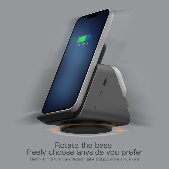 KIIP EW50S Magsafe Powerbank Wireless Charger Base 3-in-1 iWatch