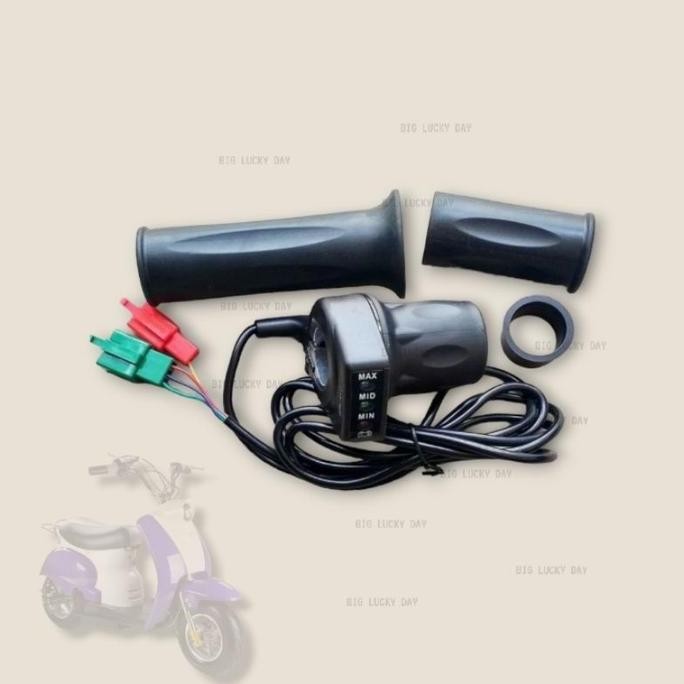Premium Handle Gas 24V Indikator Baterai Skuter Listrik Mr.Jackie S898 S899 E-Scooter Selis Mini Sco