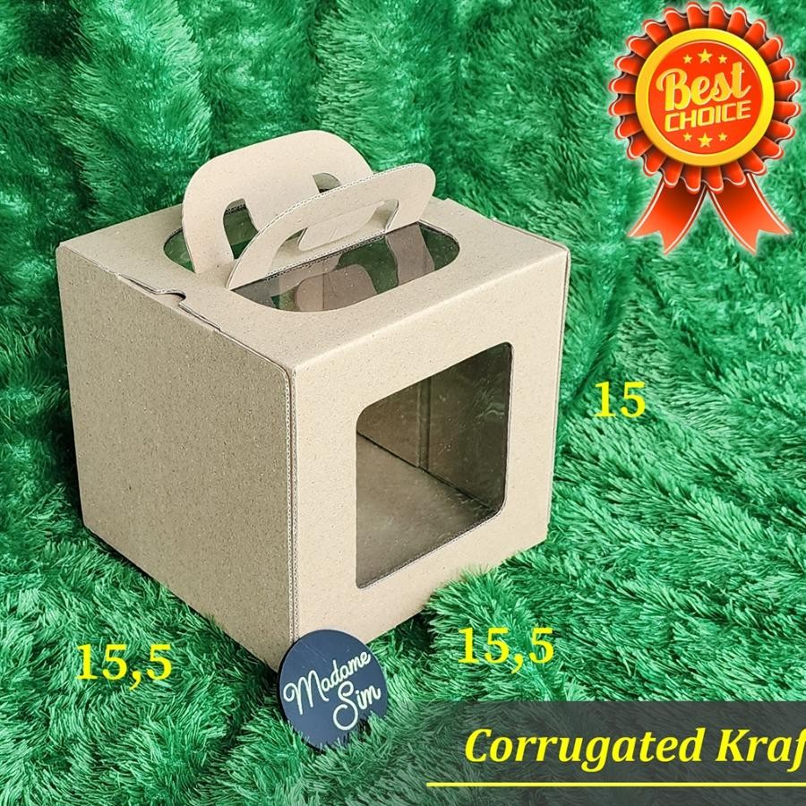 

Gable Box Jinjing Kotak Cake Dus Bolu 15X15X15 Mst Isi 10 Pcs