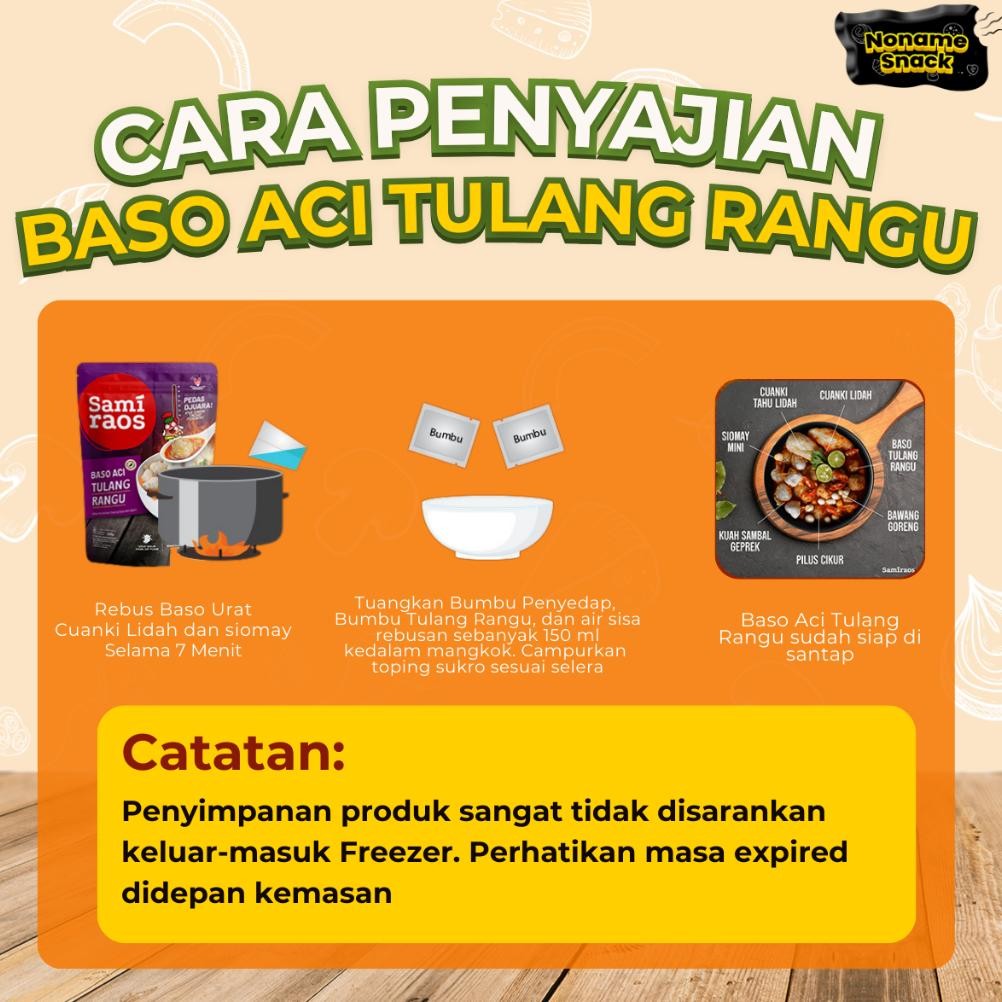 

Paket Hemat Sami Raos Baso Geprek Tulang Rangu Sambal Geprek Samiraos Isi 3