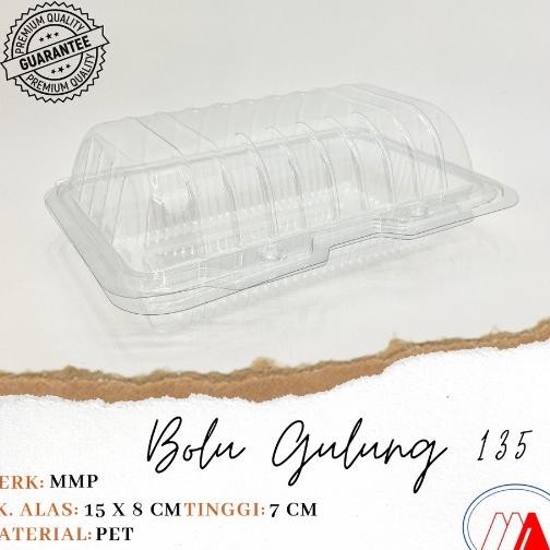 Mika Bolu Gulung Mini Ukuran 15Cm Isi 50 Pcs Mika Bg 135 Mika Box Kotak Tempat Brownies Tempat Kue M