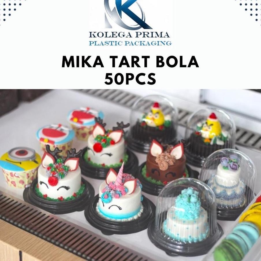 Mika Tart Mini Mika Cup Cakes Mika Puding Box Bola Mika Tart Mini Isi 50Pcs