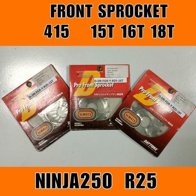 GEAR DEPAN DAYTONA 415 NINJA 250 R25 15T 16T 18T SPROCKET RACING